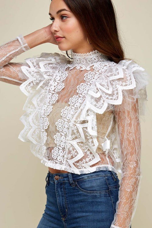 Elegant Lace Blouse - IFUL BOUTIQUE