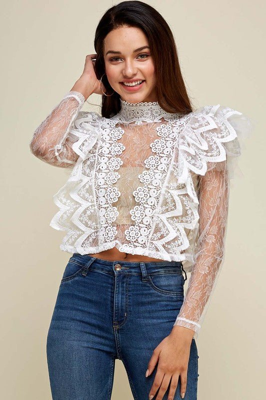 Elegant Lace Blouse - IFUL BOUTIQUE