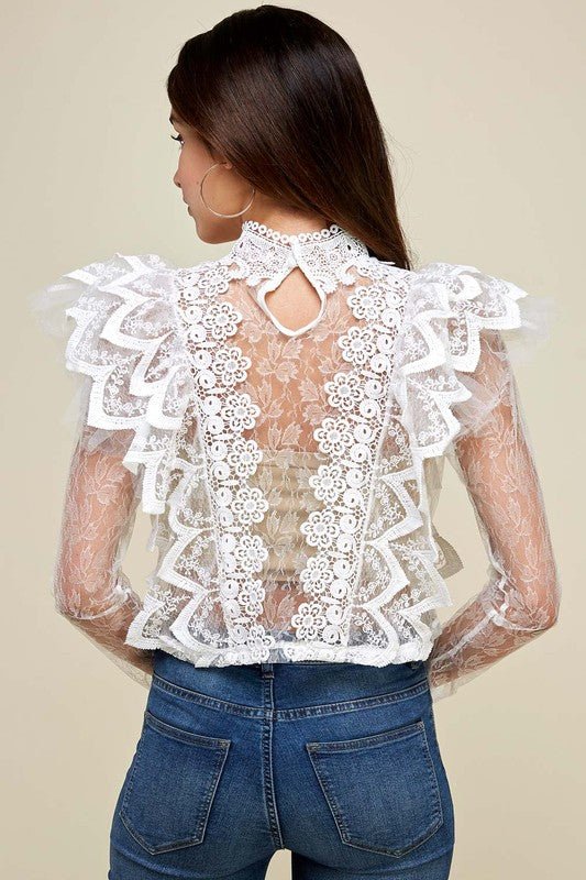 Elegant Lace Blouse - IFUL BOUTIQUE