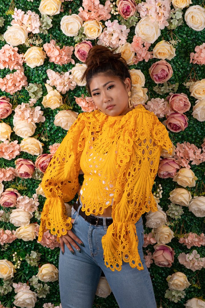 Marigold Lace Blouse - IFUL BOUTIQUE