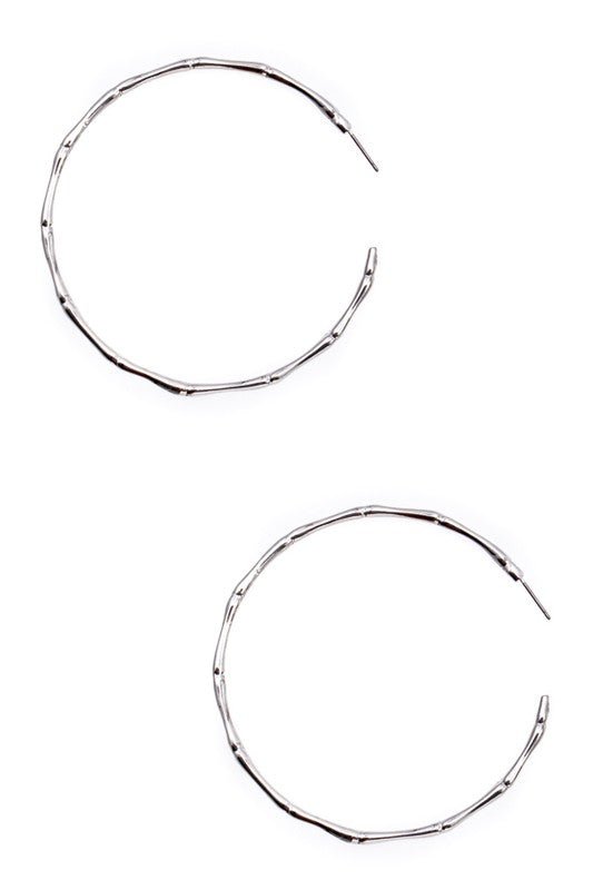 Thin Bamboo Hoops - IFUL BOUTIQUE